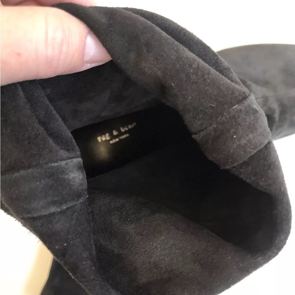 Sz 6.5, Rag & bone stretchy suede leather Booties, 3”heel,new, black - Picture 7 of 7